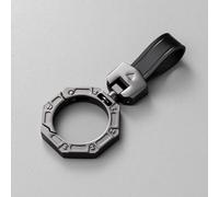 Tryagat Car Key Fob Holder Custom Fit for Dacia Logan MCV 2 (II) I 2013-2020, Auto Keyring Leather Premium Vehicle Specific Smart Key Chain Accessory,Black