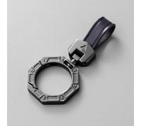 Tryagat Car Key Fob Holder Custom Fit for Jeep Compass 2017-2023 2024, Auto Keyring Leather Premium Vehicle Specific Smart Key Chain Accessory,Blue