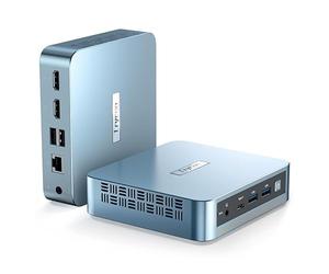 Trycoo WI-6 Pro Mini PC, 12th Gen N100 Mini Computer, 16GB DDR4 RAM 512GB SSD, W-11/Triple 4K Output/2*USB3.0/WiFi/Bluetooth/Full Function Type-C/Gigabit Ethernet For Everyday Use
