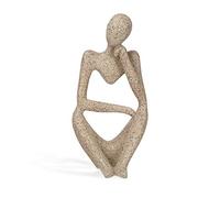 Trycooling The Thinker Statue Abstract Sculpture Resin Statues for Home Decor Modern Home Office Desktop Shelf Bookshelf Decor (Right)