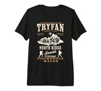 Tryfan Mountain Snowdonia Wales Climbing & Hiking Premium T-Shirt