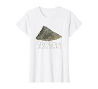 Tryfan Wales Rocky Peak Mountain Graphic Value Graphic T-Shirt, Women, White, S