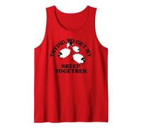 TRYING TO GET MY SHEEP TOGETHER Funny design Tank Top