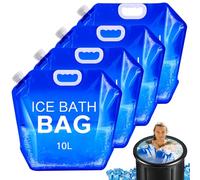 Tryitsbest 4 Pack Ice Bath Bags Reusable, Large Capacity Cold Plunge Ice Bath Accessories, Portable Bathtub Freezer Water Bags for Ice Baths at Home (10L/2.6 Gallon -4Pcs)