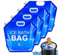 Tryitsbest 4 Pack Ice Bath Bags Reusable, Large Capacity Cold Plunge Ice Bath Accessories, Portable Bathtub Freezer Water Bags for Ice Baths at Home (5L/1.3 Gallon -4Pcs)