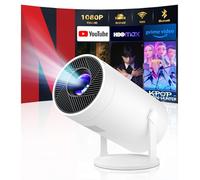 TryLand Mini Projector with WiFi and Bluetooth, 4k Support Portable Outdoor Projector, Smart Projector with Android, Built-in App Movie Proyector for Bedroom, Home Theater, Camping, Gaming