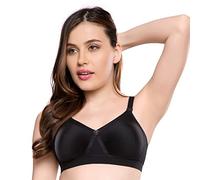 Trylo ALPA Women's Bra White/Black/Skin/Coral/Maroon/Rasberry/Pink Available in C/D/E/F/G/H/I Cup & Sizes from 30 to 50, Black, 46D