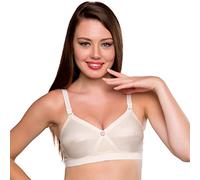 Trylo KPL Women's Non-Wired Bra Available in C/D/E/F/G/H/I/J Cups, Sizes 32 to 52 & Available Colour Black/Coral/Marun/Rasberry/Rose Gold/Skin/White, Skin, 44I US