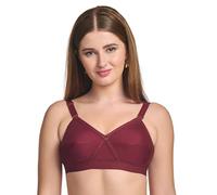 Trylo KPL Women's Non-Wired Bra Available in C/D/E/F/G/H/I/J Cups, Sizes 32 to 52 & Available Colour Black/Coral/Marun/Rasberry/Rose Gold/Skin/White, Marun, 44F