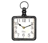 TRYLTRY Retro Rectangle Small Wall Clock, Battery Operated Silent Black Vintage Decor Wall Clocks, Antique Old Design Style, for Farmhouse,Kitchen,Bedroom,Bathroom Black Rectangle…