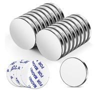 TRYMAG 16 Pack Super Strong Magnets, Heavy Duty Neodymium Magnets Disc Magnets with Adhesive Backing, Powerful Permanent Rare Earth Magnets for Fridge, DIY, Crafts, Board, Scientific - 1.18”D x 0.12”H