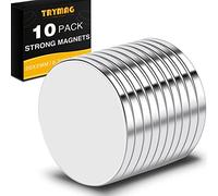 TRYMAG Magnets, 10Pcs Strong Neodymium Magnets for Crafts, Heavy Duty Magnets Small Round Refrigerator Magnets for Office, Whiteboard, Dry Erase Board Cabinets - 0.79 x 0.08 Inch