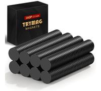 TRYMAG Small Magnets Black 280Pcs, 5x1mm Neodymium Magnets, Tiny Strong Small Round Magnets Circle Rare Earth Magnets for for Whiteboard, Office, DIY, Science, Photo - Come with a Storage Case