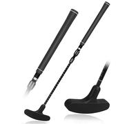 Tryora Adjustable Golf Putter, Single Practice Club Unisex Mini Putter for Indoor Outdoor Putting Training, Right or Left Handed Extendable Shaft with 2 Balls for Golf Practice & Mini Golf (Black)