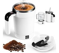 Tryora Self Stirring Mug, 380ML Self Stirring Coffee Mugs Rechargeable Automatic Magnetic Stirring Coffee Mugs Electric Mixing Cup with Temperature Display for Coffee Milk Hot Chocolate Travel