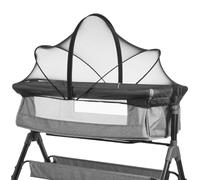 Tryora Universal Mosquito Net for Travel Cot, Ultra Light Mosquito Net Cover for Cot Bed Playpen Bassinet, Mosquito Canopy Fine Mesh Insect Net with Noiseless Zipper for Baby Toddler Kids (Black)