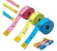 TrySalar Dual Sided Body Measuring Tape Measure for Body 6 Pack Double Scale Measurement Tape for Sewing Cloth Tailor 60 Inch/ 150 cm(Multicolor 6Pcs)