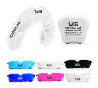TrySalar Mouth Guards for Boxing Men Adult Youth Junior Mouldable Rughby Sports Slim Fit Boil and Bite Gum Shield with Box MMA Hockey Basketball Muay Thai Football ((<11 Years), White)