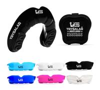 TrySalar Mouth Guards for Boxing Men Adult Youth Junior Mouldable Rughby Sports Slim Fit Boil and Bite Gum Shield with Box MMA Hockey Basketball Muay Thai Football ((<11 Years), Black)
