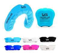 TrySalar Mouth Guards for Boxing Men Adult Youth Junior Mouldable Rughby Sports Slim Fit Boil and Bite Gum Shield with Box MMA Hockey Basketball Muay Thai Football ((<11 Years), Baby Blue)