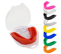 TrySalar Mouthguards for Rugby Boxing Sports Gum Shield Adult Senior Professional Mouth Guard Jaw Protection Case Martial Arts Judo Karate MMA Muay Thai Hockey Football Lacrosse Men Women (Red)