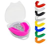 TrySalar Mouthguards for Rugby Boxing Sports Gum Shield Adult Senior Professional Mouth Guard Jaw Protection Case Martial Arts Judo Karate MMA Muay Thai Hockey Football Lacrosse Men Women (Pink)