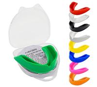 TrySalar Mouthguards for Rugby Boxing Sports Gum Shield Adult Senior Professional Mouth Guard Jaw Protection Case Martial Arts Judo Karate MMA Muay Thai Hockey Football Lacrosse Men Women (Green)