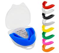 TrySalar Mouthguards for Rugby Boxing Sports Gum Shield Adult Senior Professional Mouth Guard Jaw Protection Case Martial Arts Judo Karate MMA Muay Thai Hockey Football Lacrosse Men Women (Blue)