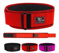 TrySalar Self-Locking Weight Lifting Belt Auto Lock Premium Adjustable Back Support for Men Women Gym Fitness Bodybuilding Powerlifting Workout Deadlift Squat Pro Exercise Equipment (S, Red)