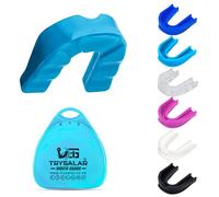 TrySalar Sports Premium Mouth Guard Slim Fit for Boxing Women Adult Mouldable Mouthpiece Boil and Bite Braces Gum Shield with Case MMA Hockey Rugby Basketball(Baby Blue, Adult)