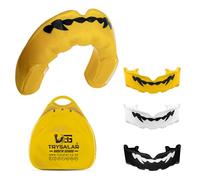 TrySalar Sports Premium Mouthguard Slim Fit for Boxing Women Adult Youth Senior/Junior Mouldable Mouthpiece Boil and Bite Braces Gum Shield with Case MMA Hockey Rugby Judo Karate(Yellow, Adult)