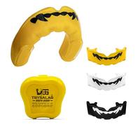TrySalar Sports Premium Mouthguard Slim Fit for Boxing Women Adult Youth Senior/Junior Mouldable Mouthpiece Boil and Bite Braces Gum Shield with Case MMA Hockey Rugby Judo Karate(Yellow, Junior)