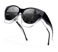 Trysee Polarized Sunglasses for Women Trendy Oversized UV400 Protection CTS5779, C07 Gradient Purple, Large