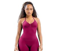 TRYTO Impact Longline Strappy Top Women Impact Longline Halter Tops Workout Longline Tank Top Compression Gym Fitness, Berry, S