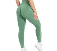 TRYTO SOUL Seamless Scrunch Effortless Leggings Workout Regular Length, Long Length Sage Green, XS
