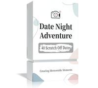 Tryuunion 40 Date Ideas Card Games for Couples Date Night - Unique Date Deck Scratch Off Cards, Gifts for Boyfriend - Romantic Newlywed and Wedding Anniversary Couples Gifts for Him and Her