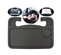 Tryway Model 3/Y Eating/Laptop Steering Wheel Desk Black Tesla Car Travel Table Laptop Desk Eating Notebook Holder Accessories Universal Fits Most Vehicles Steering Wheels (Black)