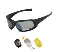 Tryway X7 polarized Sunglasses Tactical eyewear 4LS Mens Military Bullet-proof airsoft shooting Gafas UV400 photochromic lens Motorcycle Bike Cycling Goggles (Photochromic lens)