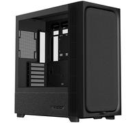 TRYX FLOVA F50 Mid Tower PC Case - Black, Crossflow Cooling Fan, Tempered Glass