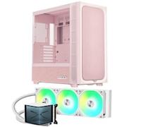 TRYX FLOVA F50 Midtower Case - Pink + TRYX PANORAMA 360 ARGB White All In One CPU Cooler
