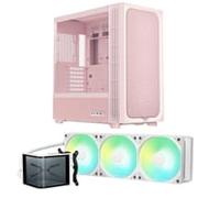 TRYX FLOVA F50 Midtower Case - Pink + TRYX PANORAMA SE 360mm ARGB White All In One Cooler