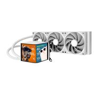 TRYX Panorama 360 White 360mm AIO 6.67'' AMOLED L-Shaped Screen 3D Anamorphic Effect Display Customizable AIO Cooler 360mm 8th Gen Asetek Pump 320w TDP ROTA PRO 120mm Fan LGA 1700/1200/115X AM5/AM4