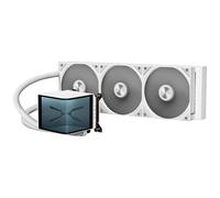 TRYX Panorama 360 White 360mm AIO Water Cooler | 6.5'' 3D Anamorphic Effect AMOLED Curved Screen - 320w TDP - Magnetic Performance Fans - for Intel & AMD CPUs