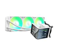 TRYX Panorama SE 360 ARGB White 360mm AIO Rotatable 6.5'' AMOLED Curved Screen 3D Anamorphic Effect Customizable AIO Cooler 360mm White Asetek Adela 280w TDP Intel LGA 1851/1700/1200/115X AMD AM5/AM4