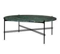 TS Coffee Table Round Ø105 Black/ Green Guatemala Marble