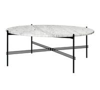 TS Coffee Table Round Ø105 Black/ White Carrara Marble