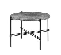 TS Coffee Table Round Ø55 Black/ Gray Emperador Marble