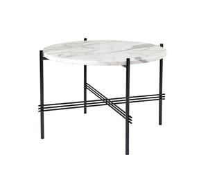 TS Coffee Table Round Ø55 Black/ White Carrara Marble