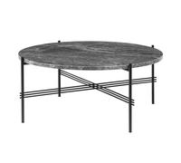 TS Coffee Table Round Ø80 Black/ Gray Emperador Marble