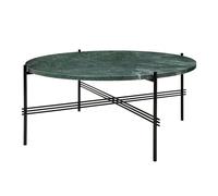 TS Coffee Table Round Ø80 Black/ Green Guatemala Marble
